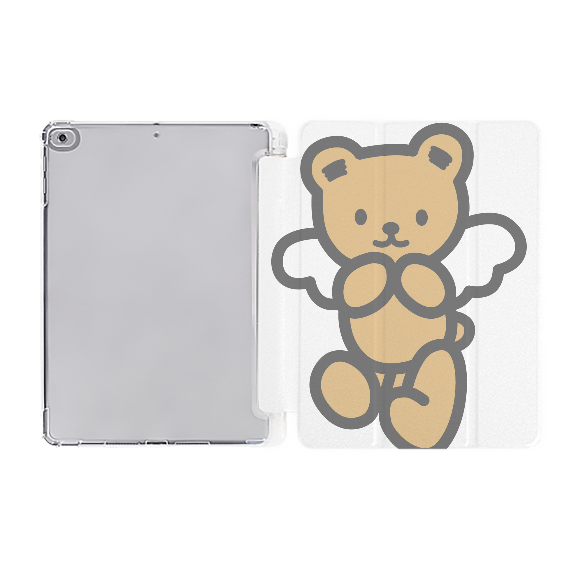 （画像用） Hello Kitty ハローキティ IPad ケース ペン収納付き 三つ折りスタンド PUレザー×シリコン 対応機種9.5/10.5/10.9インチ